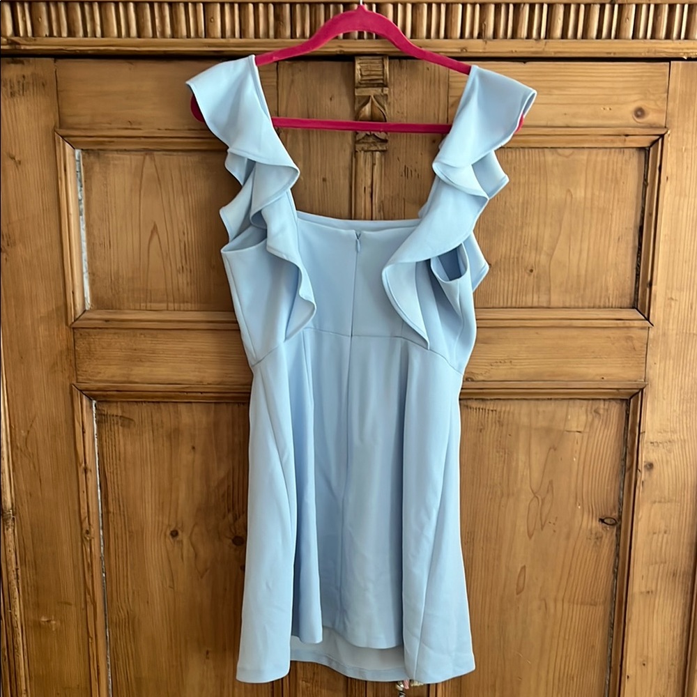 Bcbgeneration Blue Ruffled Mini Dress - image 3